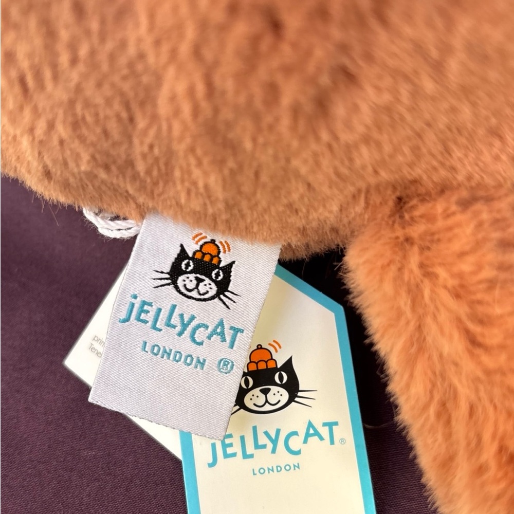 Jellycat Plum ROBIN authentic US seller in-hand HTF out of stock fat red brown - Picture 10 of 10